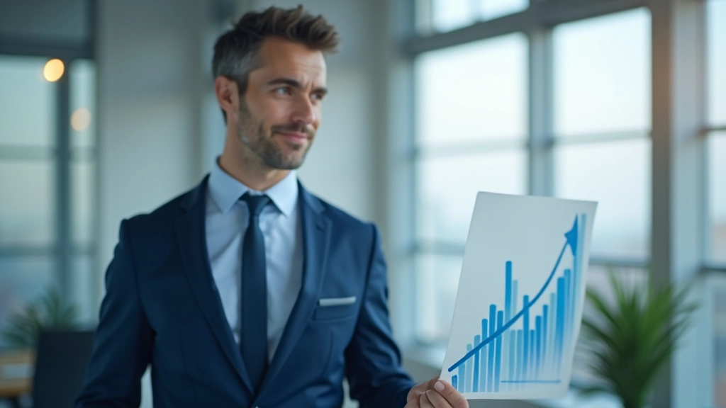 Asmeninės finansų planavimo sesija su finansų specialistu prie biuro stalo, diagramos ir grafikai, žali augimo simboliai, profesionalus švietime